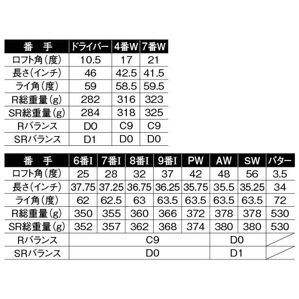 ゴルフ クラブセット 11本 キャディバッグ付 DR 4W 7W 6I-9I PW AW SW