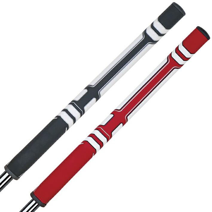 パター用ロンググリップ リバーステーパー 正面フラット 中尺対応 TPE