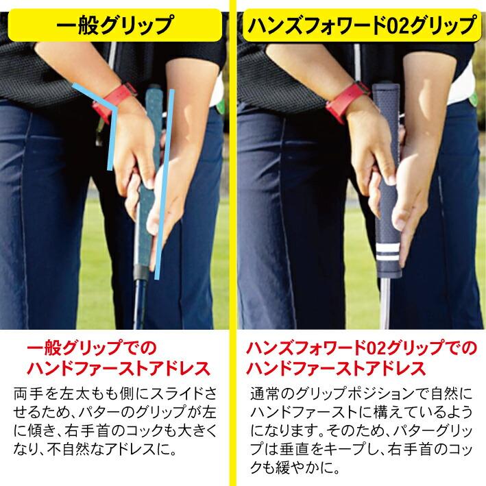 パターグリップ ハンズフォワード02 自然なハンドファースト設計 右