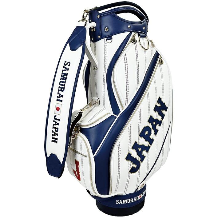 侍ジャパン キャディバッグ 9.5型 合成皮革 47インチ対応 ホワイト