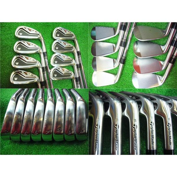 リシャフト プロ支給品 テーラーメイド R9 TP アイアン B刻印 2009年 3I〜PW 8本 KBS TOUR (S) ストレートネック 小ぶりヘッド *MP@1*L*050の画像