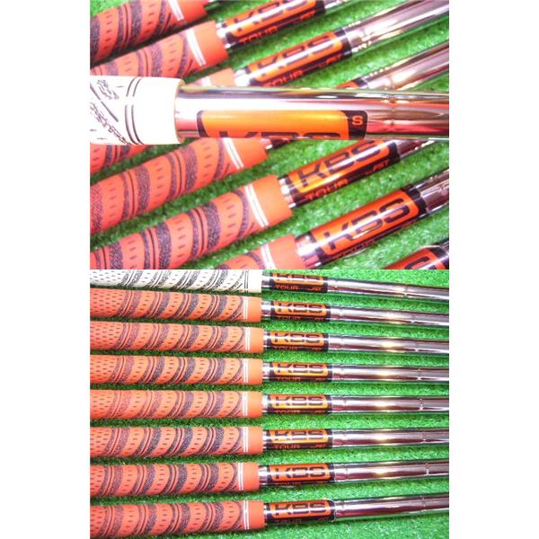 リシャフト プロ支給品 テーラーメイド R9 TP アイアン B刻印 2009年 3I〜PW 8本 KBS TOUR (S) ストレートネック 小ぶりヘッド *MP@1*L*050の画像