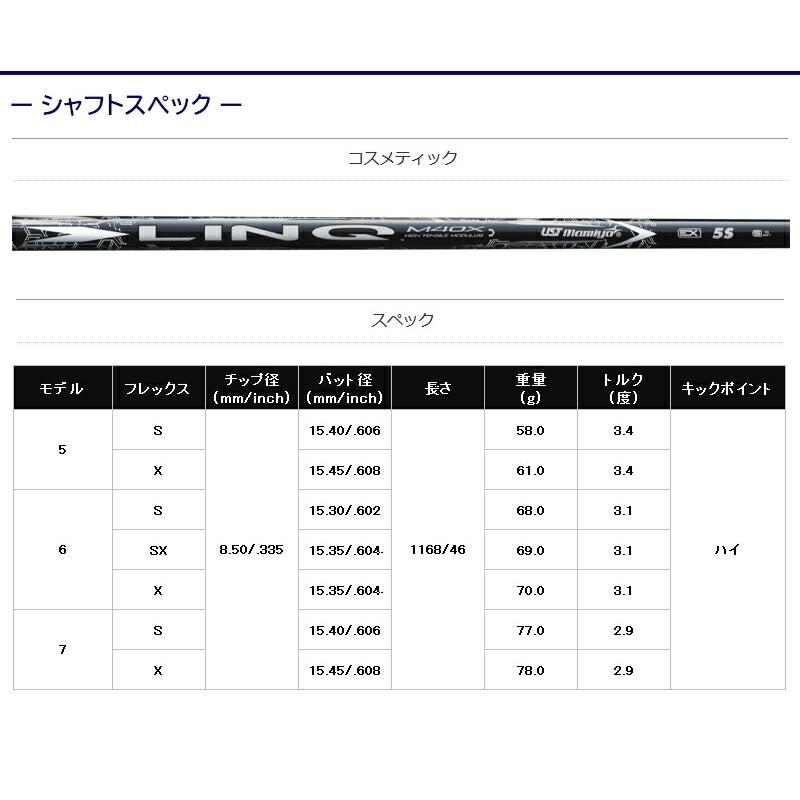 USTマミヤ LIN-Q WHITE EX（リンクホワイトEX） スリクソン ZXi