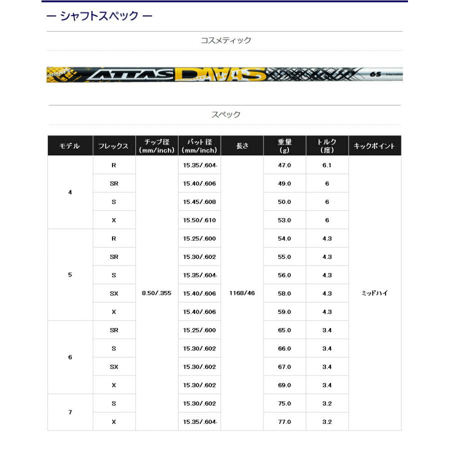 USTマミヤ アッタスダァーッス ATTAS DAAAS ピンG400 スリーブ付