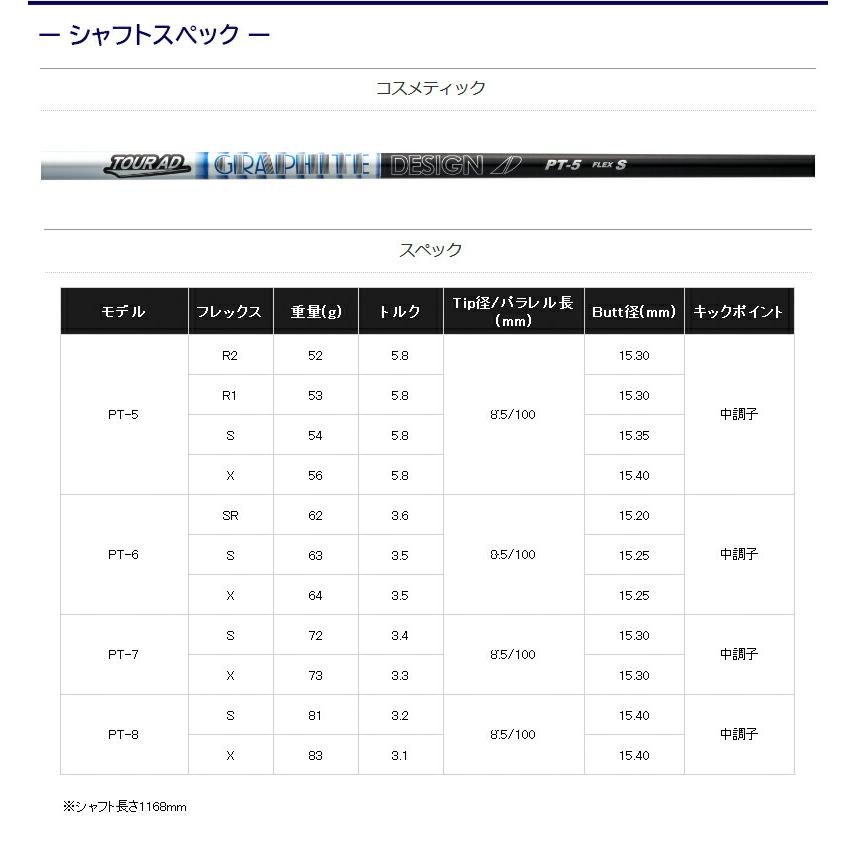 グラファイトデザイン ツアーAD PT Tour AD タイトリスト スリーブ付
