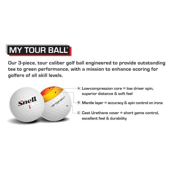 スネル ゴルフ SNELL GOLF マイツアーボール MY TOUR BALL ゴルフボール 1ダース(12球入り)  :b-00000032:ゴルフ通販 GOLF OLYMPIC - 通販 - Yahoo!ショッピング