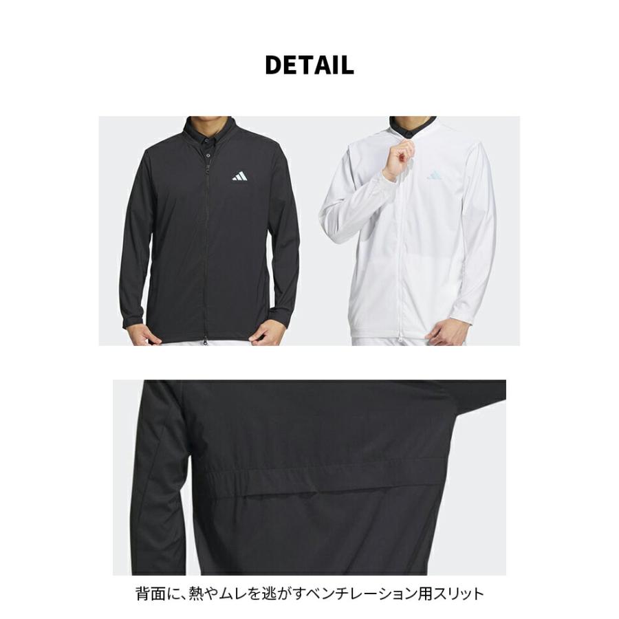 アディダス ゴルフ ウエア HEAT.RDY 長袖 フルジップ クルーネック ジャケット EAU01 HS9994 adidas｜golfpartner-annex｜08