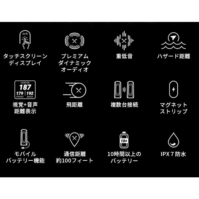 BLUE TEES GOLF The Player ＋ Speaker 電気蓄音機 足し加える 金棒引き 米国海軍 黒いこと GPS ナビ 金棒引き