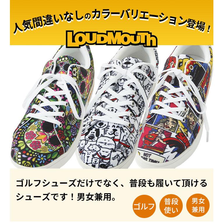 ラウドマウス スパイクレス シューズ ユニセックス ペアルック 総柄 紐タイプ 男女兼用 個性的 LOUDMOUTH｜golfpartner-annex｜05