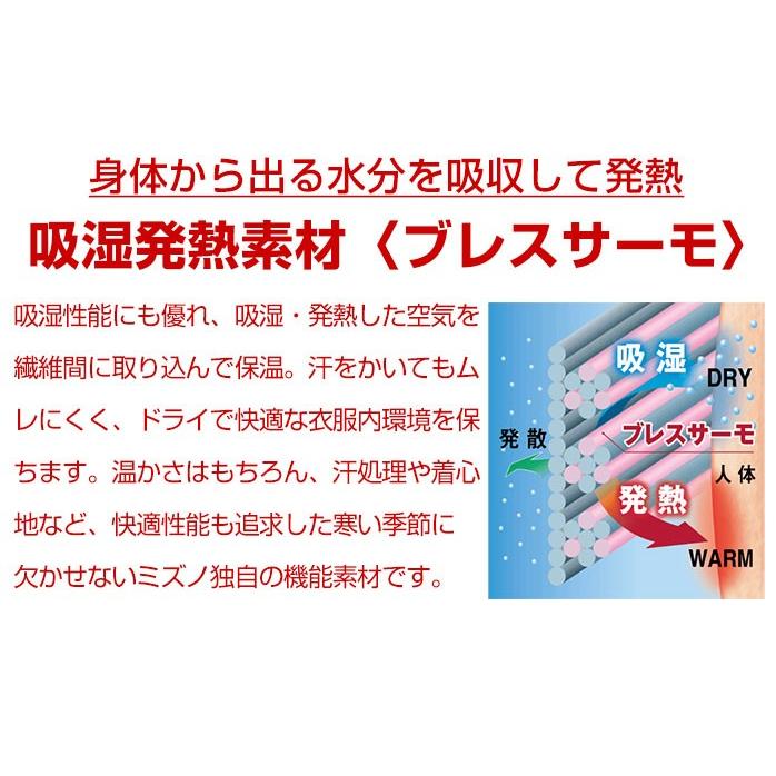 ミズノ ゴルフ メンズ アンダーウェア タイツ プラスロングタイツ ブレスサーモ プラス 発熱 裏起毛 静電気抑制 MIZUNO C2JB9641｜golfpartner-annex｜03