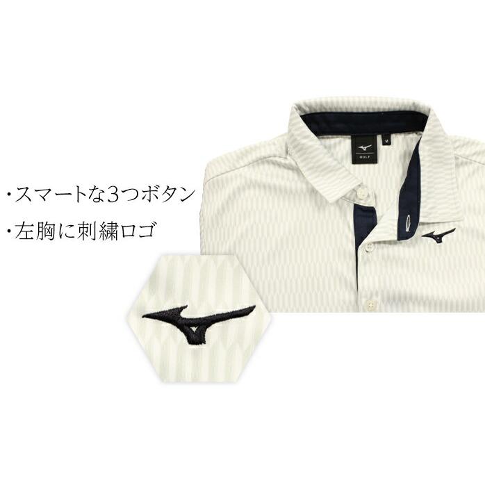 MIZUNO ミズノ ゴルフ 半袖 ポロシャツ 和柄 E2JA2067 MIZUNO ミズノ ゴルフ 半袖 ポロシャツ 和柄 E2JA2067