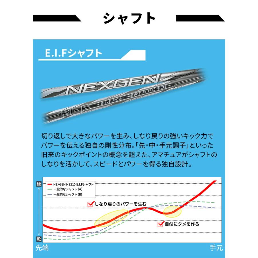 NEXGEN NS210 ドライバー ゴルフパートナー 限定モデル ネクスジェン 1フレックス シャフト 飛距離 飛び｜golfpartner-annex｜13