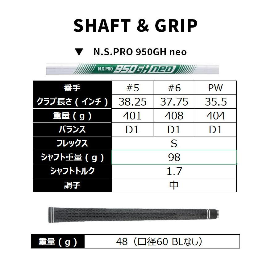 ネクスジェン NEXGEN NS250 単品 アイアン ウェッジ 5I 6I GW NS PRO