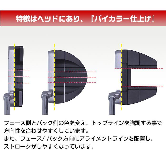 ウィルソン ゴルフ パター PROSTAFF BLADE SHIELD HORN PISTOL ラバー 2020 Wilson putter｜golfpartner-annex｜03