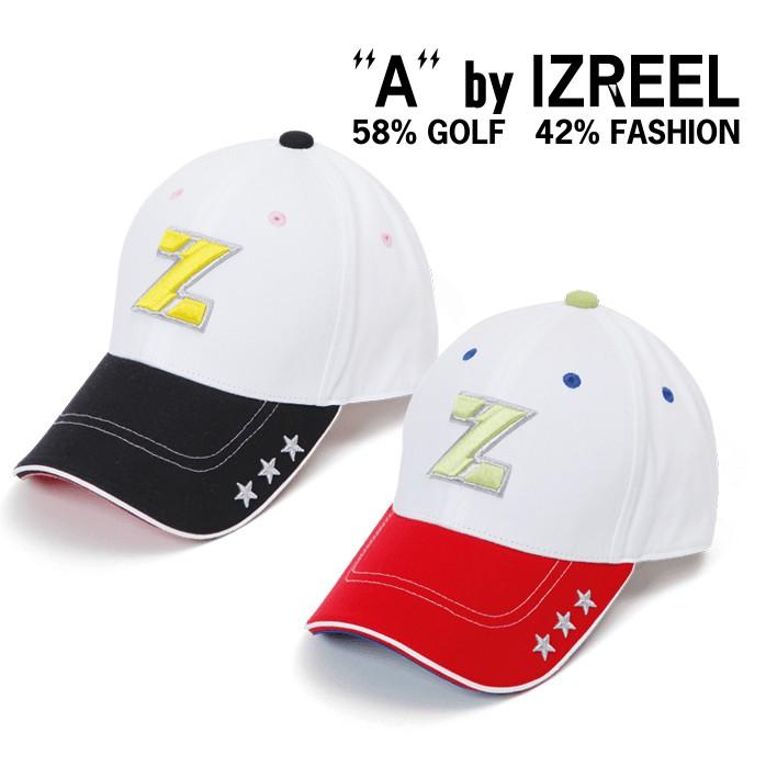 A by IZREEL ゴルフキャップ Z-2 スター刺繍 稲妻スマイリー かわいいアイコン イズリール :Z-2-CAP:ゴルフパートナー