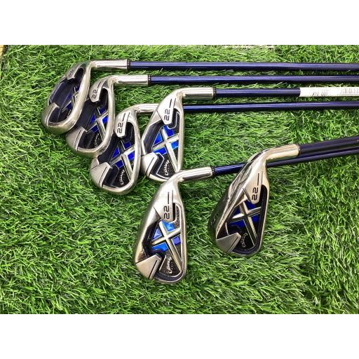 【美品】 Callaway キャロウェイ X-22 6本 アイアン メンズ X（キャロウェイゴルフ） キャロウェイ Callaway アイアンセット 22 X