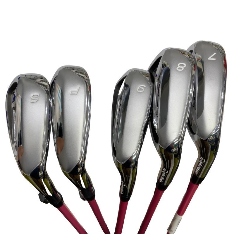 テーラーメイド R9 SUPERMAX 5本 7〜9・P・S ピンクカーボン TaylorMade（テーラーメイド） R9 SUPER MAX 5S レディース アイアン
