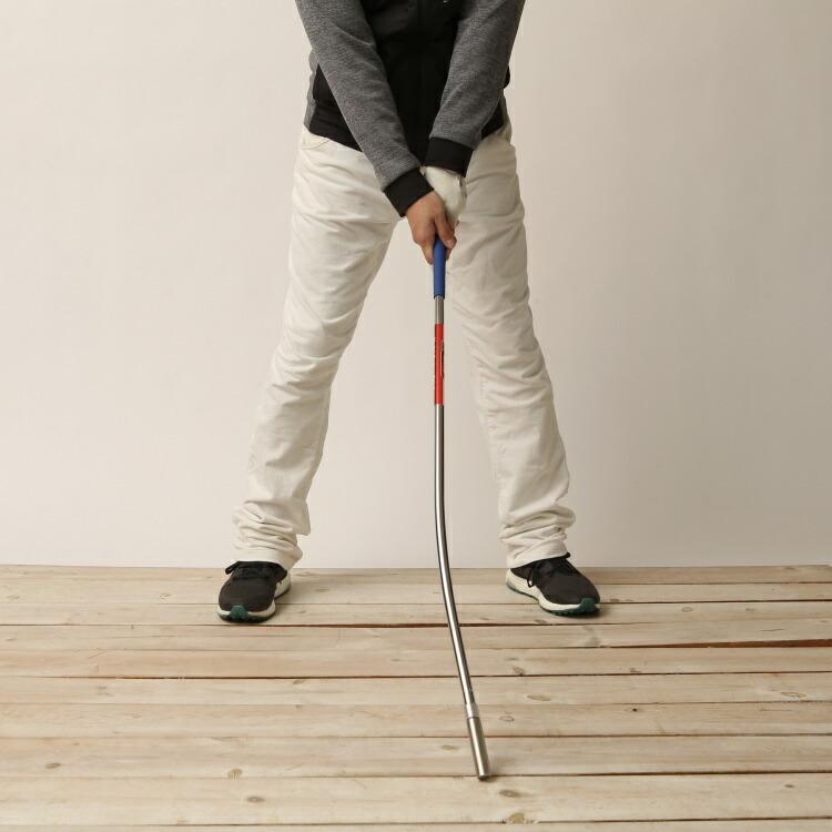 ゴルフ スイング 練習器具 ハンドファースト シャローイング 「TRIONE（トライワン）マルチスイングスティック」 トライワン TRIONE マルチスイングスティック シャローイング 75グラムウェイト装着時