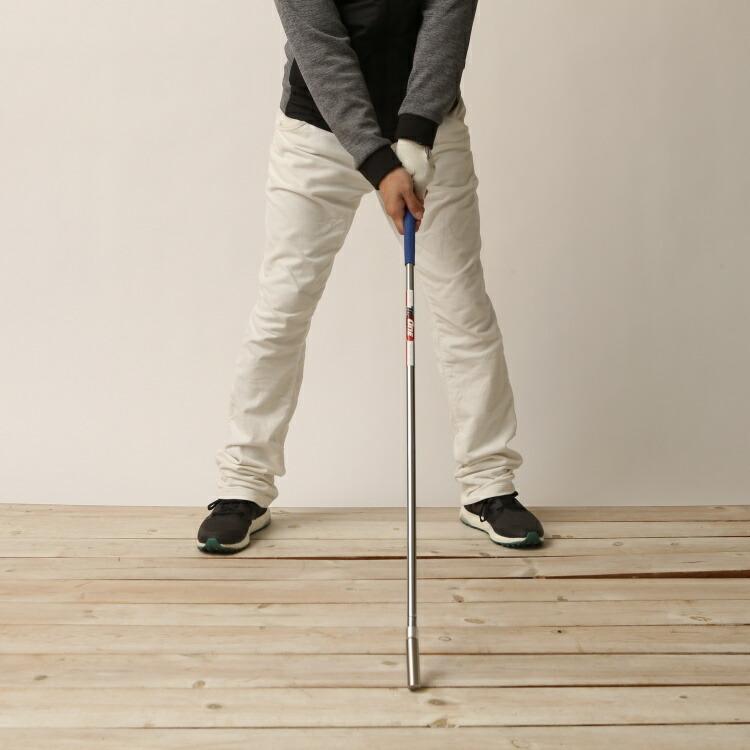 ゴルフ スイング 練習器具 ハンドファースト シャローイング 「TRIONE（トライワン）マルチスイングスティック」 トライワン TRIONE マルチスイングスティック シャローイング 75グラムウェイト装着時