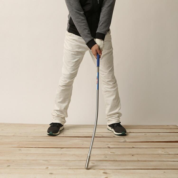 ゴルフ スイング 練習器具 ハンドファースト シャローイング 「TRIONE（トライワン）マルチスイングスティック」 トライワン TRIONE マルチスイングスティック シャローイング 75グラムウェイト装着時