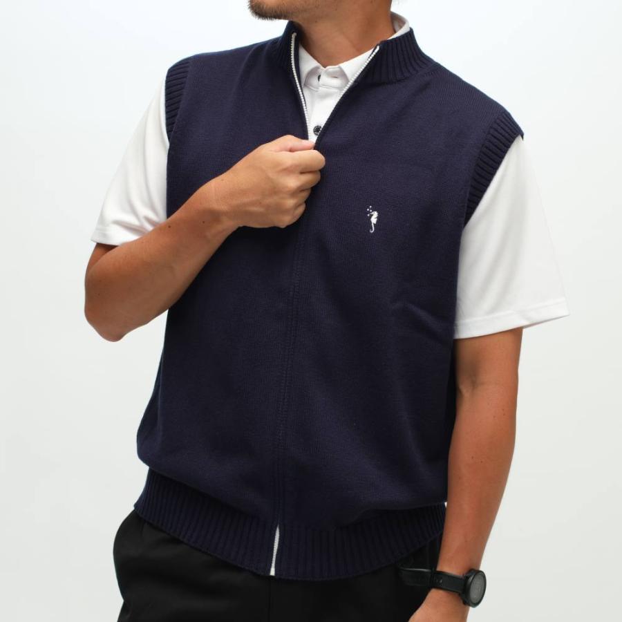 ジップベスト フクゾー fukuzo メンズ 元町 fukuzo(フクゾー) ゴルフ ベスト メンズ 秋 ゴルフウェア 秋冬 おしゃれ 秋 冬｜golfpocket｜08