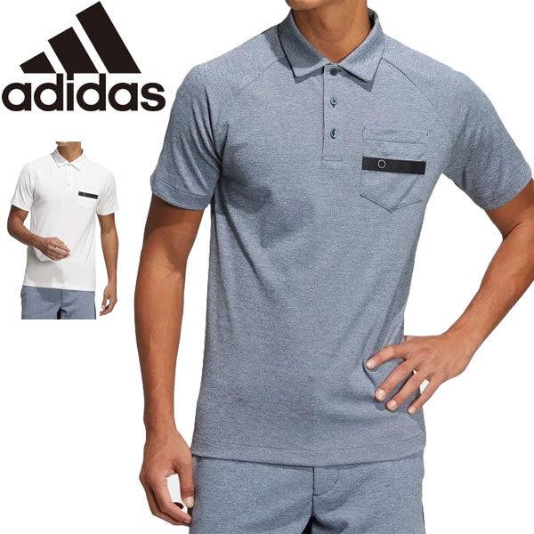 アディダス ゴルフウェア メンズ メランジ ラグランスリーブ 半袖 Hl440 Hl440 ラグランスリーブ メンズウエア ポロシャツ Ad22shl440 ゴルフレンジャー 22年春夏モデル M O 割り引く