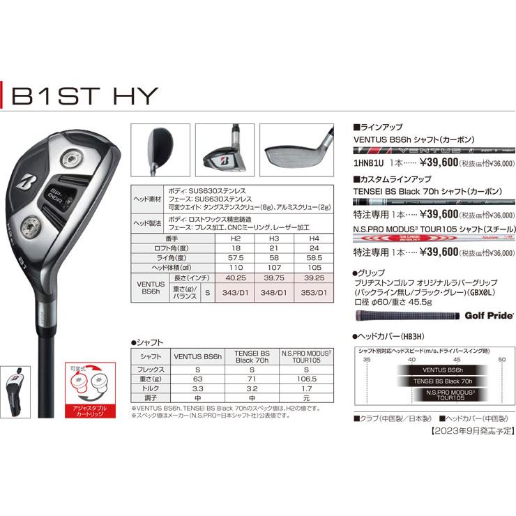 B Series 特注カスタムクラブ ブリヂストンゴルフ B1 ST HY