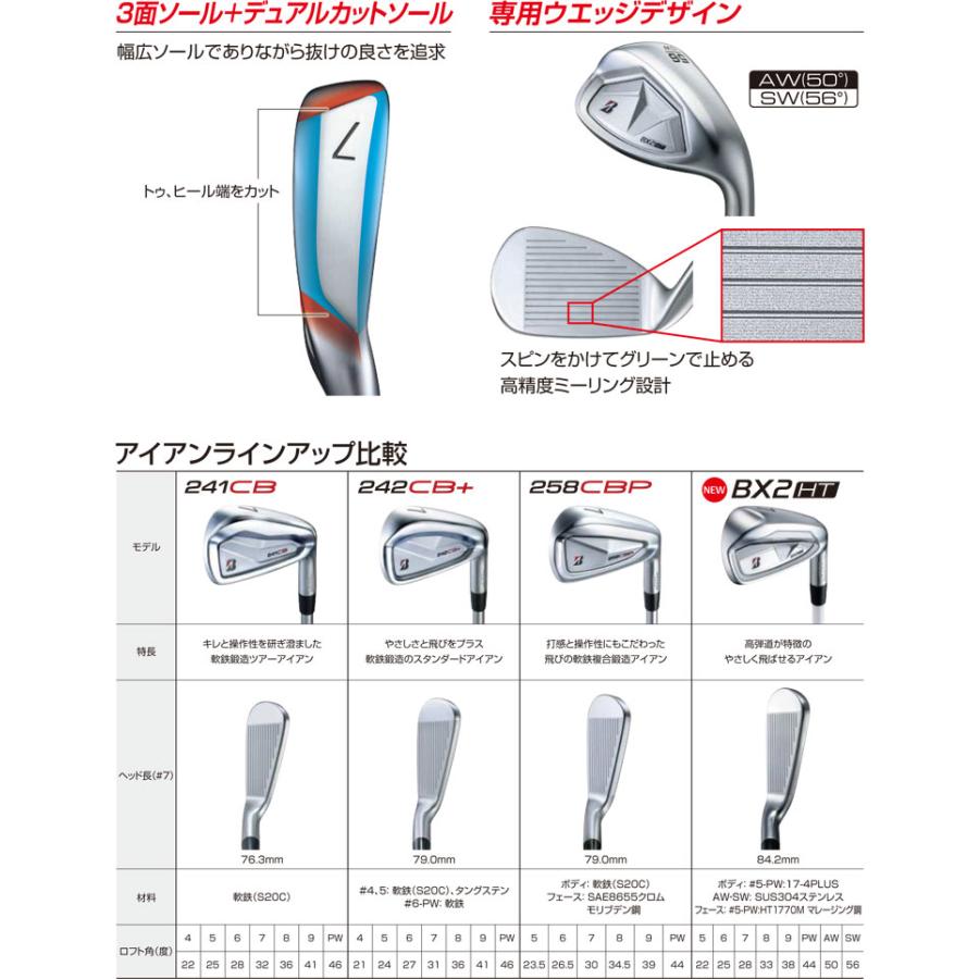 特注カスタムクラブ ブリヂストンゴルフ BX2HT アイアン 4本セット[＃7-PW] ダイナミックゴールド HT シャフト BRIDGESTONE（ブリヂストン） 特注カスタムクラブ ブリヂストンゴルフ