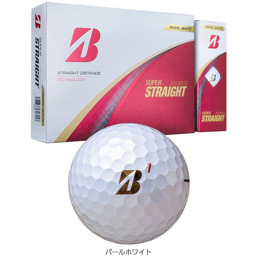 【新品未開封】ブリヂストン　スーパーストレート 2025　3ダース　ホワイト BRIDGESTONE GOLF 無料オウンネーム対応・3ダース価格