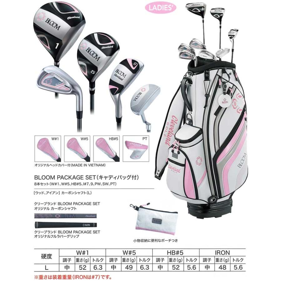 【公式】 クリーブランドゴルフ レディース ゴルフセット BLOOM PACKAGE SET キャディバッグ付 【E1052395018】(37125円)