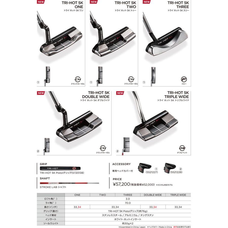 TRI-HOT 5K オデッセイ トライホット パター STROKE LABシャフト装着