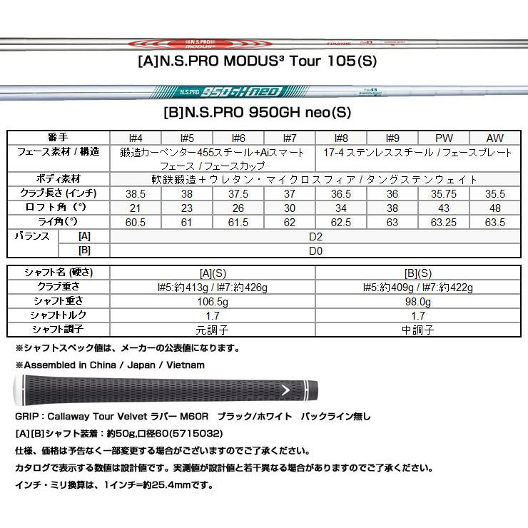 Callaway キャロウェイ APEX Ai200 アイアン 6本セット[#5-P Callaway キャロウェイ APEX Ai200 アイアン 6本セット[#5-P