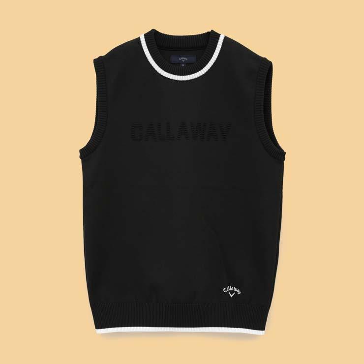 Callaway キャロウェイ ピンタックロゴ ニットベスト ゴルフ Callaway キャロウェイ ピンタックロゴ ニットベスト ゴルフ