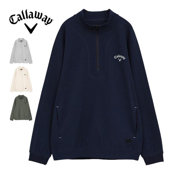 Callaway（キャロウェイ） ワッフル ハーフジップ モックネック 長袖