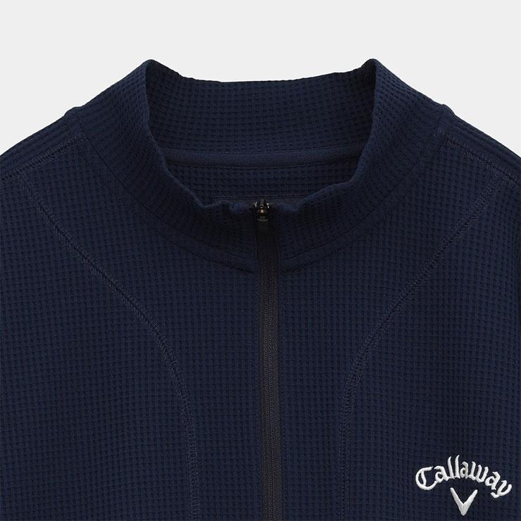 Callaway（キャロウェイ） ワッフル ハーフジップ モックネック 長袖