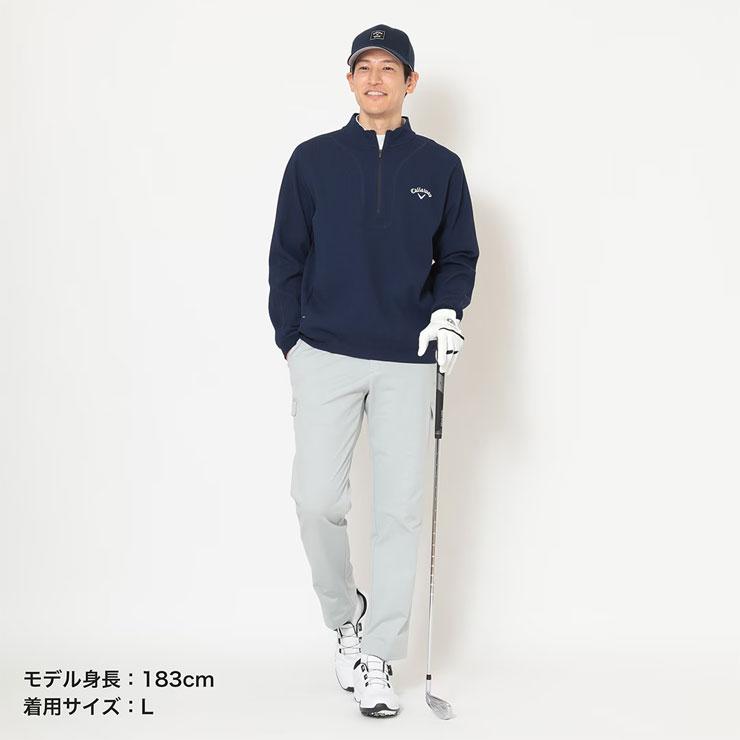 Callaway（キャロウェイ） ワッフル ハーフジップ モックネック 長袖