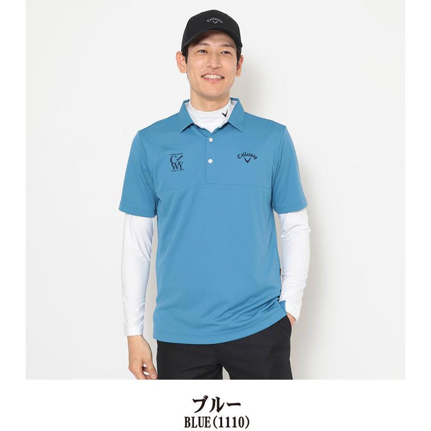 Callaway ポロシャツとネイビーパンツセット Callaway（キャロウェイ） 半袖ポロシャツ + ハイネック 長袖インナー