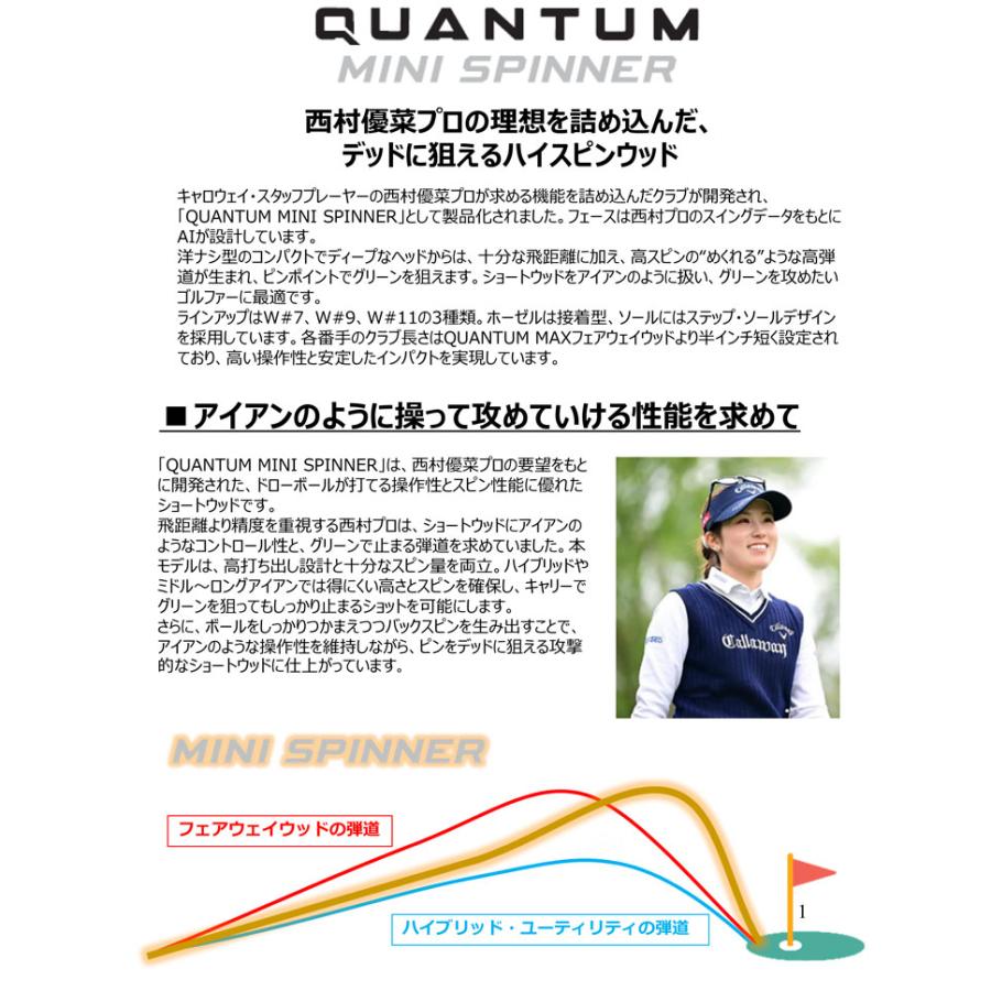 特注カスタムクラブ キャロウェイ QUANTUM MINI SPINNER フェアウェイウッド グラファイト ツアーAD IZ シャフト_1
