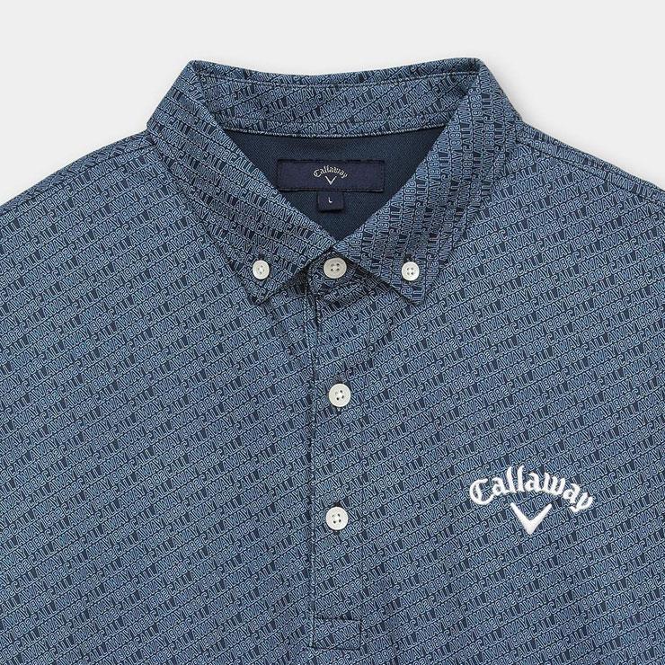 Callaway（キャロウェイ） -3℃裏クール 総柄 ボタンダウン 半袖