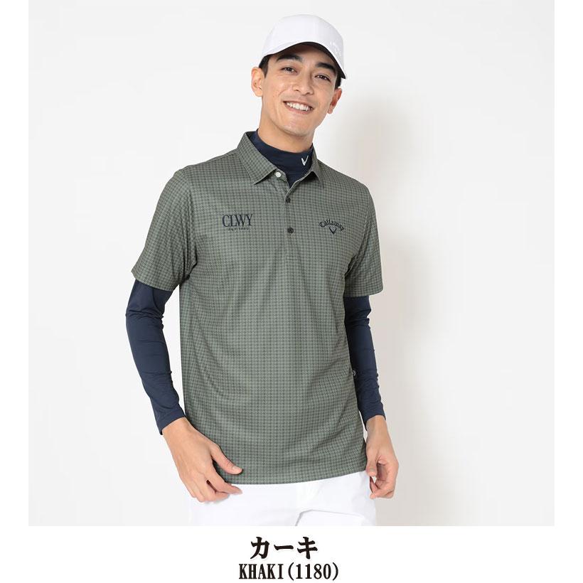 【新品未使用品】Callaway 千鳥格子柄 長袖ポロシャツ Lサイズ Callaway（キャロウェイ） クールコア 千鳥総柄 半袖ポロシャツ +