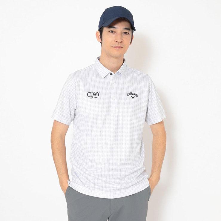 Callaway（キャロウェイ） クールコア 千鳥総柄 半袖ポロシャツ +