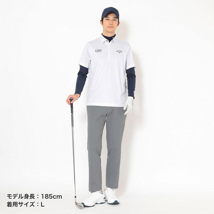 Callaway（キャロウェイ） クールコア 千鳥総柄 半袖ポロシャツ +