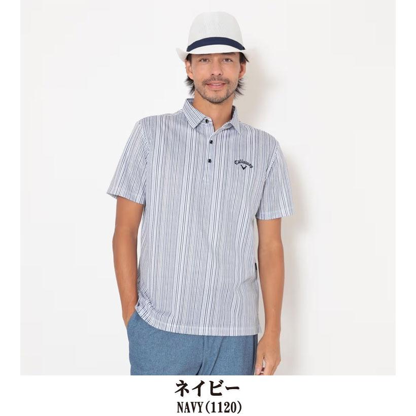 Callaway（キャロウェイ） かざあな メッシュ ストライプ総柄 半袖
