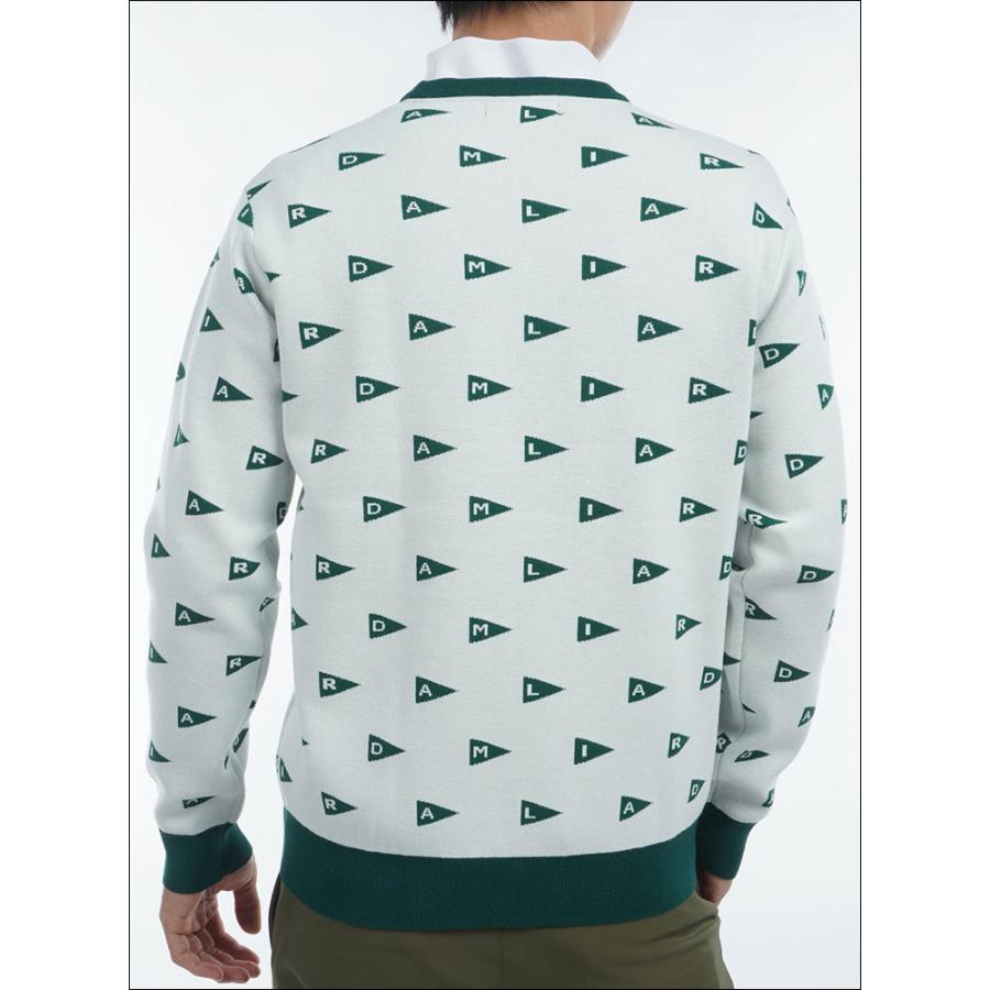 Admiral Golf（アドミラルゴルフ） フラッグジャカード クルーネック