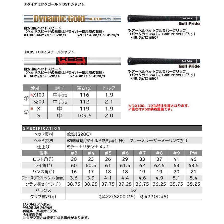 特注カスタムクラブ スリクソン Z-FORGED II アイアン フジクラ TRAVIL シャフト 5本セット[＃6-P]｜golfranger｜05