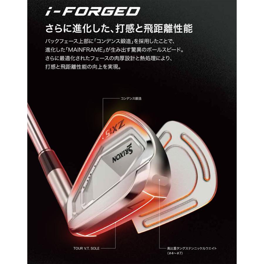 20％OFFクーポン対象 特注カスタムクラブ スリクソン ZXi5 アイアン ライフル PROJECT X シャフト 5本セット[＃6-P]の画像