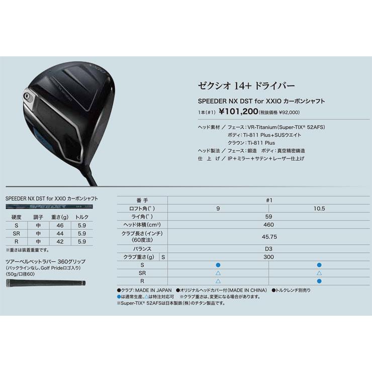 SRIXON 特注カスタムクラブ ゼクシオ 14+ ドライバー フジクラ Speeder