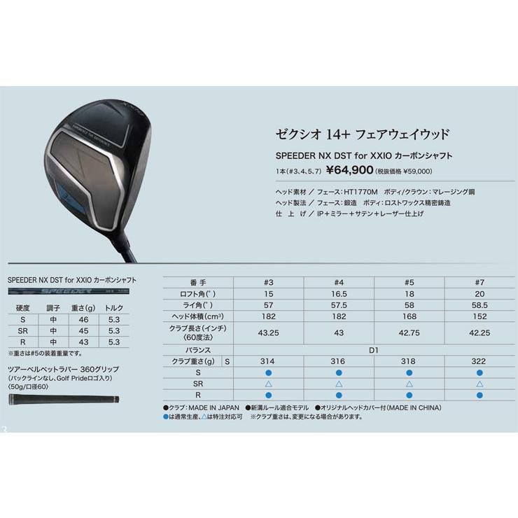 特注カスタムクラブ ゼクシオ 14+ フェアウェイウッド グラファイトデザイン ツアーAD VF シャフト_4