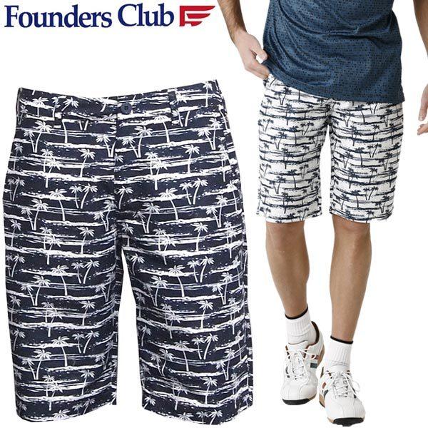 正規品 ファウンダースクラブ メンズ ゴルフウエア ヤシ柄 ボーダー ハーフパンツ Fc 5156s 22年春夏モデル M O