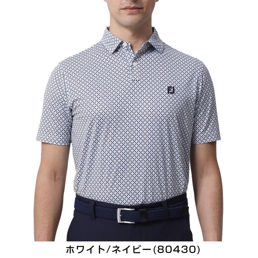 フットジョイ ゴルフウェア メンズ サークルプリント 半袖ポロシャツ FJ-S23-S02 2023年春夏モデル M-XL